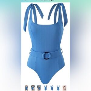 New never worn Blue swim suit size 14